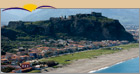 beach with Aeolian Island views